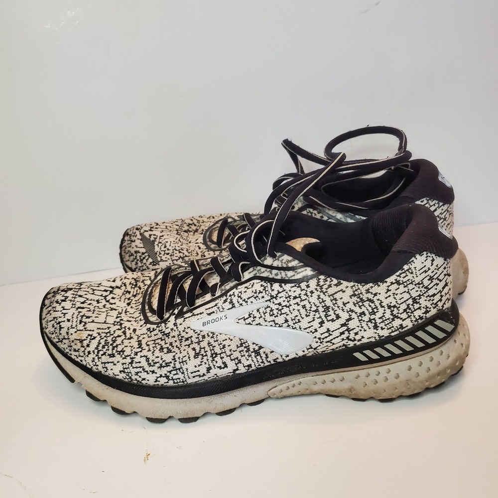 Brooks Adrenaline GTS 20 Running Shoes Black White Crackle 1202961B167 Womens 9